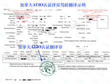 将图片加载到图库查看器,加拿大安省ATIO认证驾照+驾临认证翻译 + 邮寄