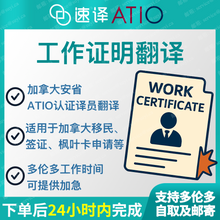 将图片加载到图库查看器,加拿大安省 ATIO 工作/收入证明翻译
